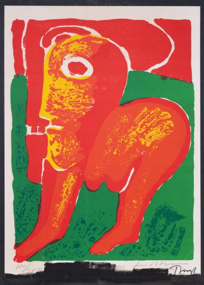 Bengt LINDSTROM: Abstract Figure - Original Signed Lithograph 2