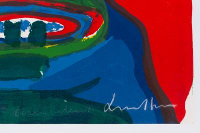 Bengt LINDSTROM : Visage en bleu - Lithographie originale signée 2