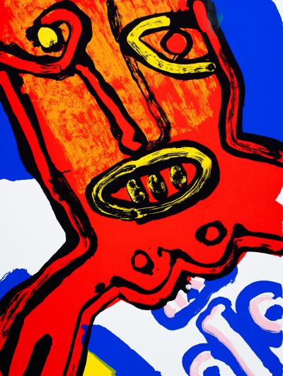 Bengt LINDSTROM : Portrait du monstre rouge  - Lithographie originale signée et dédicacée 2