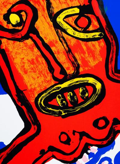 Bengt LINDSTROM : Portrait du monstre rouge  - Lithographie originale signée et dédicacée 2