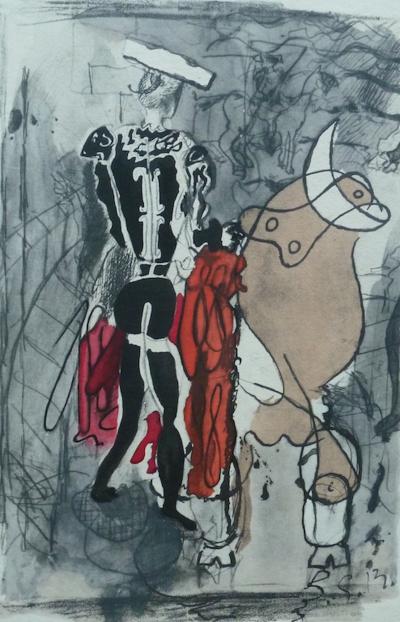 Georges BRAQUE : Torero - Lithographie originale signée 2