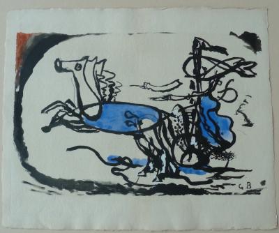 Georges BRAQUE : Le Char grec - Lithographie originale signée 2