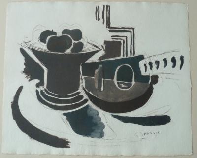 Georges BRAQUE : La mandoline - Lithographie originale signée 2