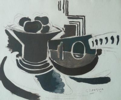 Georges BRAQUE : La mandoline - Lithographie originale signée 2