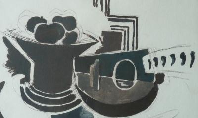 Georges BRAQUE : La mandoline - Lithographie originale signée 2