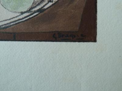 Georges BRAQUE : Grenade et pipe - Lithographie originale signée 2