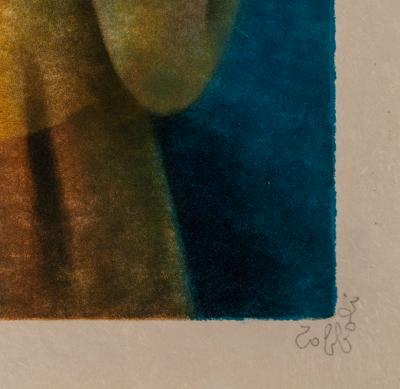 Louis TOFFOLI : Le foulard blanc - Lithographie originale signée 2