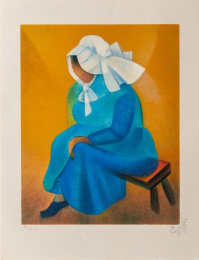 Louis TOFFOLI : La Vendéenne - Lithographie originale signée