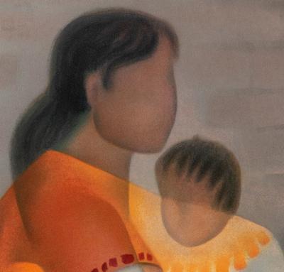 Louis TOFFOLI : Tendresse Maternelle - Lithographie originale signée 2