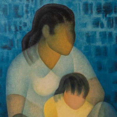 Louis TOFFOLI : L’Enfant au tricot jaune - Lithographie originale signée 2