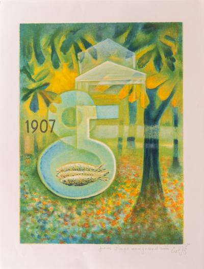 Louis TOFFOLI: The Birthday - Original signed and dedicated lithograph 2