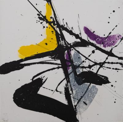 Jean MIOTTE : Composition abstraite J - Gravure originale signée 2