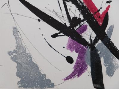 Jean MIOTTE : Composition abstraite H - Gravure originale signée 2