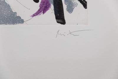 Jean MIOTTE : Composition abstraite H - Gravure originale signée 2