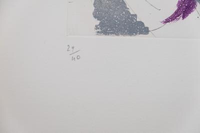 Jean MIOTTE : Composition abstraite H - Gravure originale signée 2