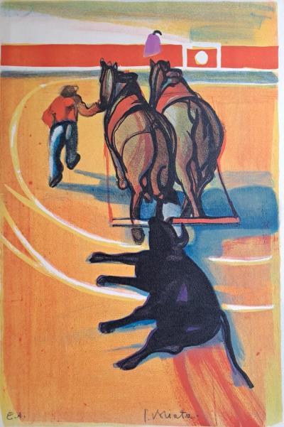 Georges BRIATA - Scène de tauromachie - Lithographie originale signée au crayon 2