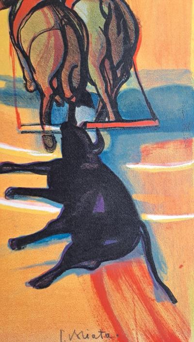 Georges BRIATA - Scène de tauromachie - Lithographie originale signée au crayon 2