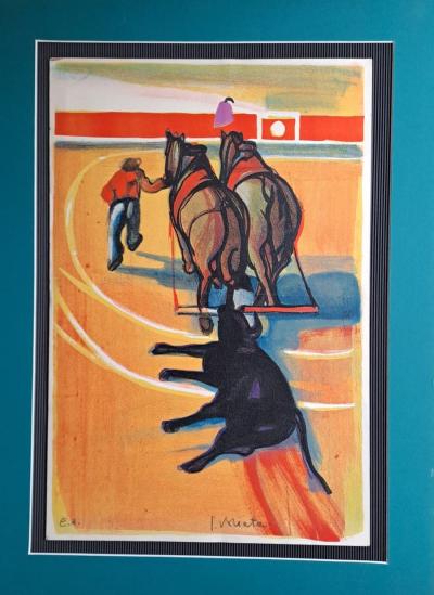 Georges BRIATA - Scène de tauromachie - Lithographie originale signée au crayon 2