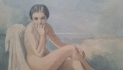 Joseph Bonaventure LAURENS - Le modèle - Lithographie signée 2