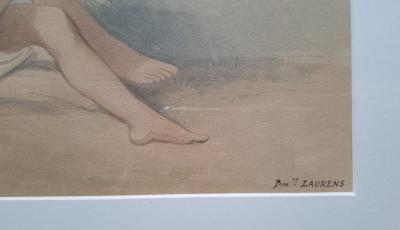 Joseph Bonaventure LAURENS - Le modèle - Lithographie signée 2