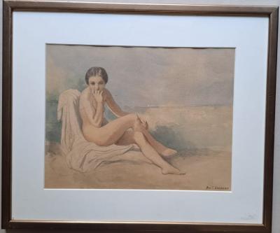 Joseph Bonaventure LAURENS - Le modèle - Lithographie signée 2