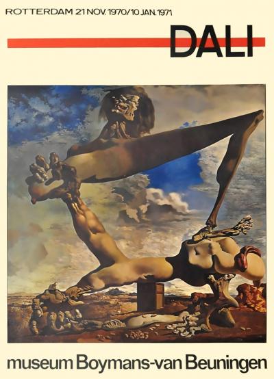 Salvador Dali, Original exhibition poster, Rotterdam museum, 1970 2