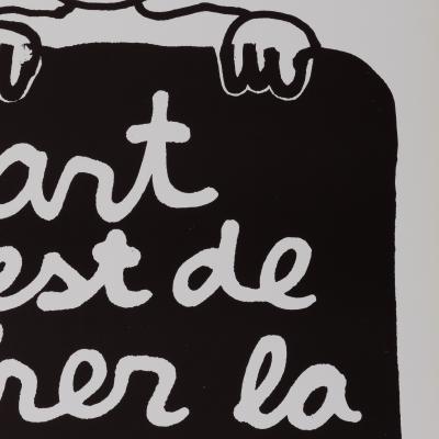 BEN : L’art c’est de tirer la couverture à soi - Affiche originale 2
