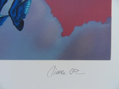 Michel BEZ: The Blue Horses - Original signed lithograph 2