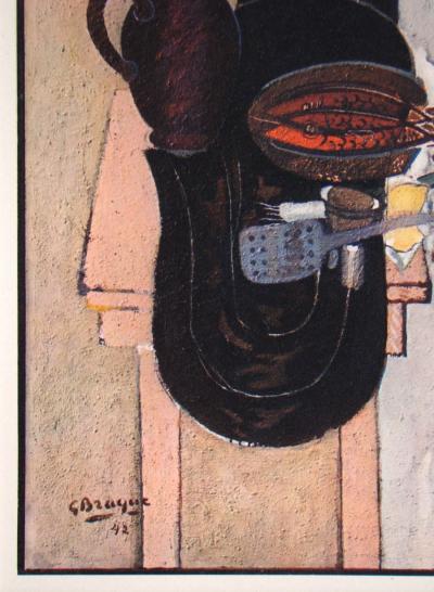 Georges BRAQUE (d'après) - La Table de cuisine , 1946 - Héliogravure signée et datée 2