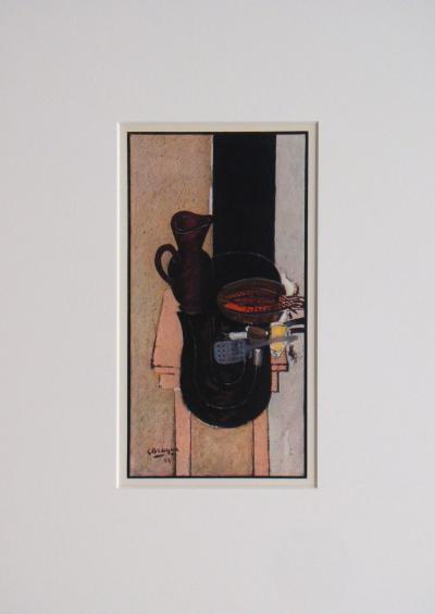 Georges BRAQUE (d'après) - La Table de cuisine , 1946 - Héliogravure signée et datée 2