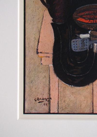 Georges BRAQUE (d'après) - La Table de cuisine , 1946 - Héliogravure signée et datée 2