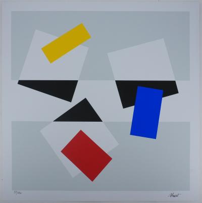 Joël FROMENT : Composition colorée - Sérigraphie originale Signée 2