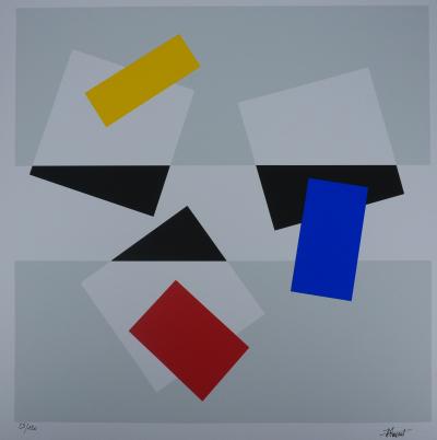 Joël FROMENT : Composition colorée - Sérigraphie originale Signée 2