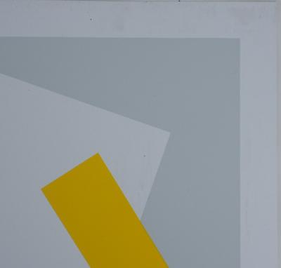 Joël FROMENT : Composition à la ligne dorée - Sérigraphie originale Signée 2