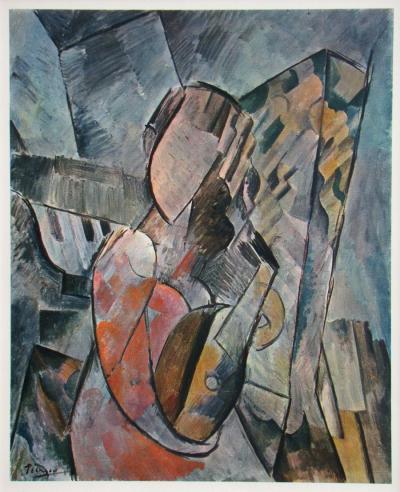 Pablo PICASSO (d’après) - Femme à la guitare, 1946 - Héliogravure signée et datée 2