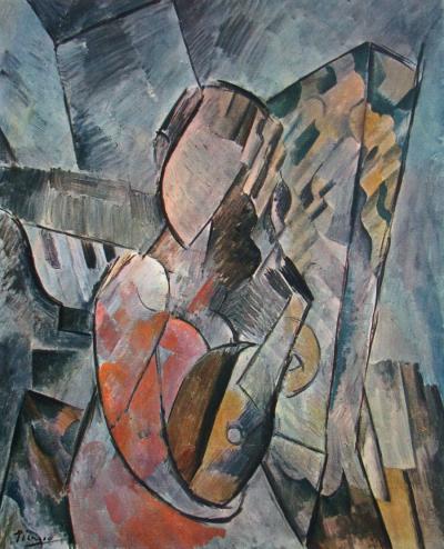 Pablo PICASSO (d’après) - Femme à la guitare, 1946 - Héliogravure signée et datée 2
