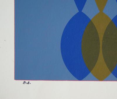 Dordevic MIODRAG - Composition Kinetic, 1967 - Original screenprint signed 2