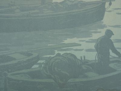 Henri RIVIERE : La féérie des heures, Premier Quartier, Lithographie originale signée 2