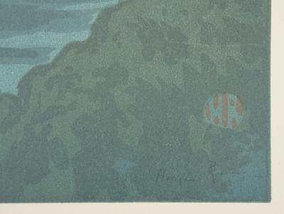 Henri RIVIERE : La féérie des heures, Premier Quartier, Lithographie originale signée 2