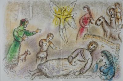 Marc CHAGALL : La paix retrouvée, Lithographie, 1989