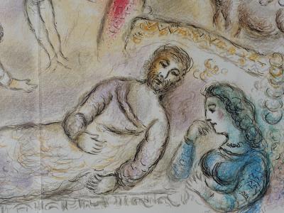Marc CHAGALL : La paix retrouvée, Lithographie, 1989 2