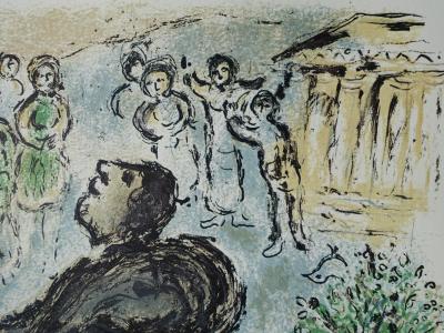 Marc CHAGALL : Le prêtre et l’appel aux dieux, Lithographie, 1989 2