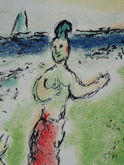 Marc CHAGALL : Athéna endort Ulysse, Lithographie, 1989 2