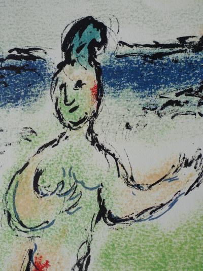 Marc CHAGALL : Athéna endort Ulysse, Lithographie, 1989 2