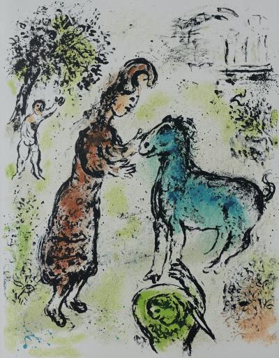 Marc CHAGALL : Athéna et le cheval, Lithographie, 1989 2