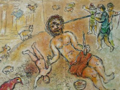 Marc CHAGALL : Polyphème le cyclope, Lithographie, 1989 2