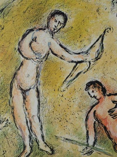 Marc CHAGALL : Le massacre des prétendants, Lithographie, 1989