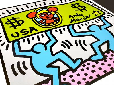 Keith Haring, Andy Mouse III, sérigraphie originale, 1990 2