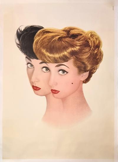 Harry Meerson, Double portrait (L’Oréal), lithographie, vers 1954 2
