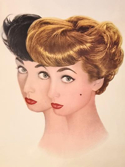 Harry Meerson, Double portrait (L’Oréal), lithographie, vers 1954 2